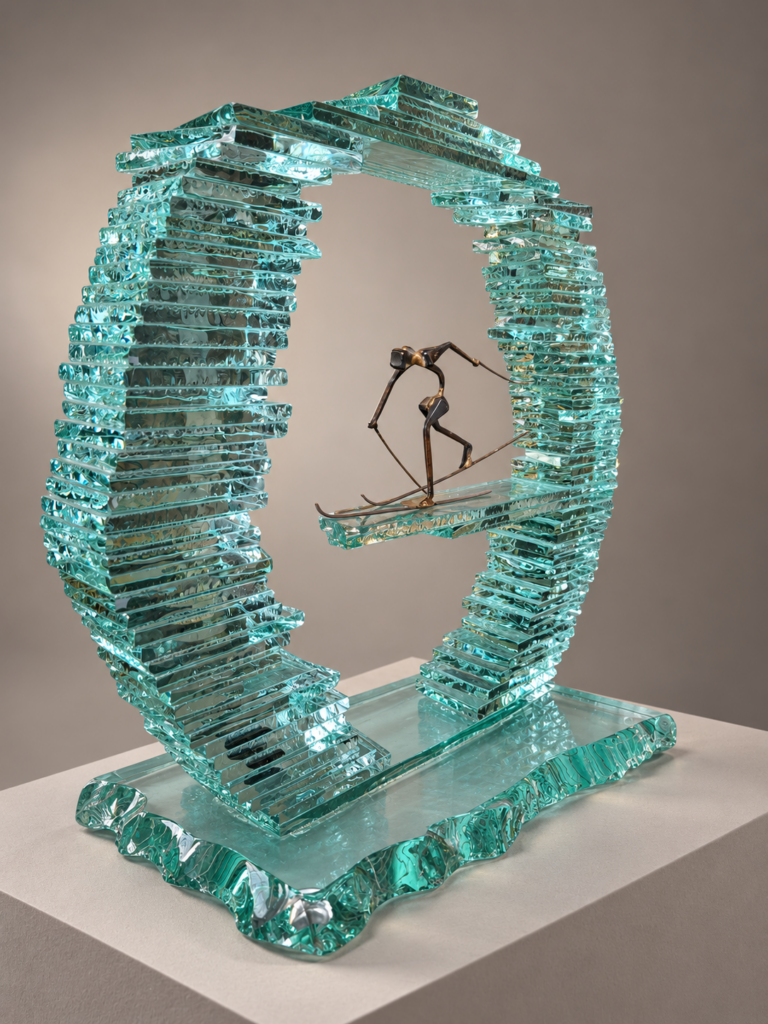 sculpture en verre de Carole Tournier du nom de Mishima